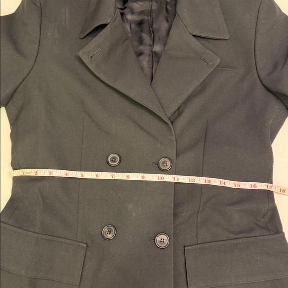 Zara Women's Black Double-Breasted Coat - Picture 8 of 11